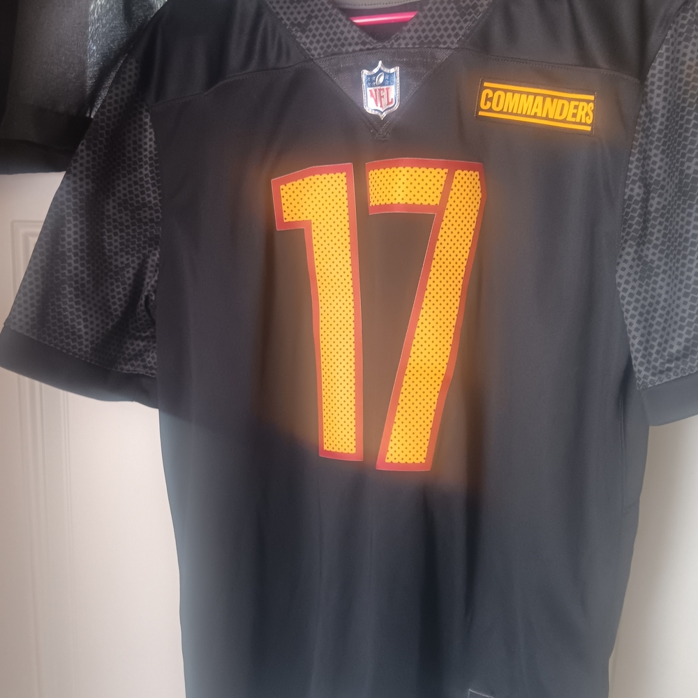 Nike Black and Gold Commanders Jersey
